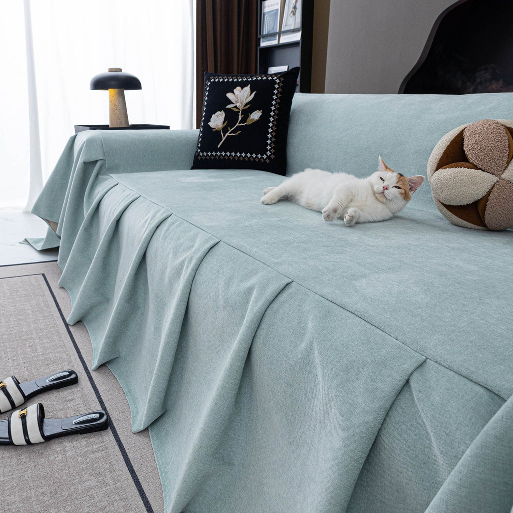 Water Repellent Couch Cover, Non Slip Furniture Protector for Leather & Fabric Sofa