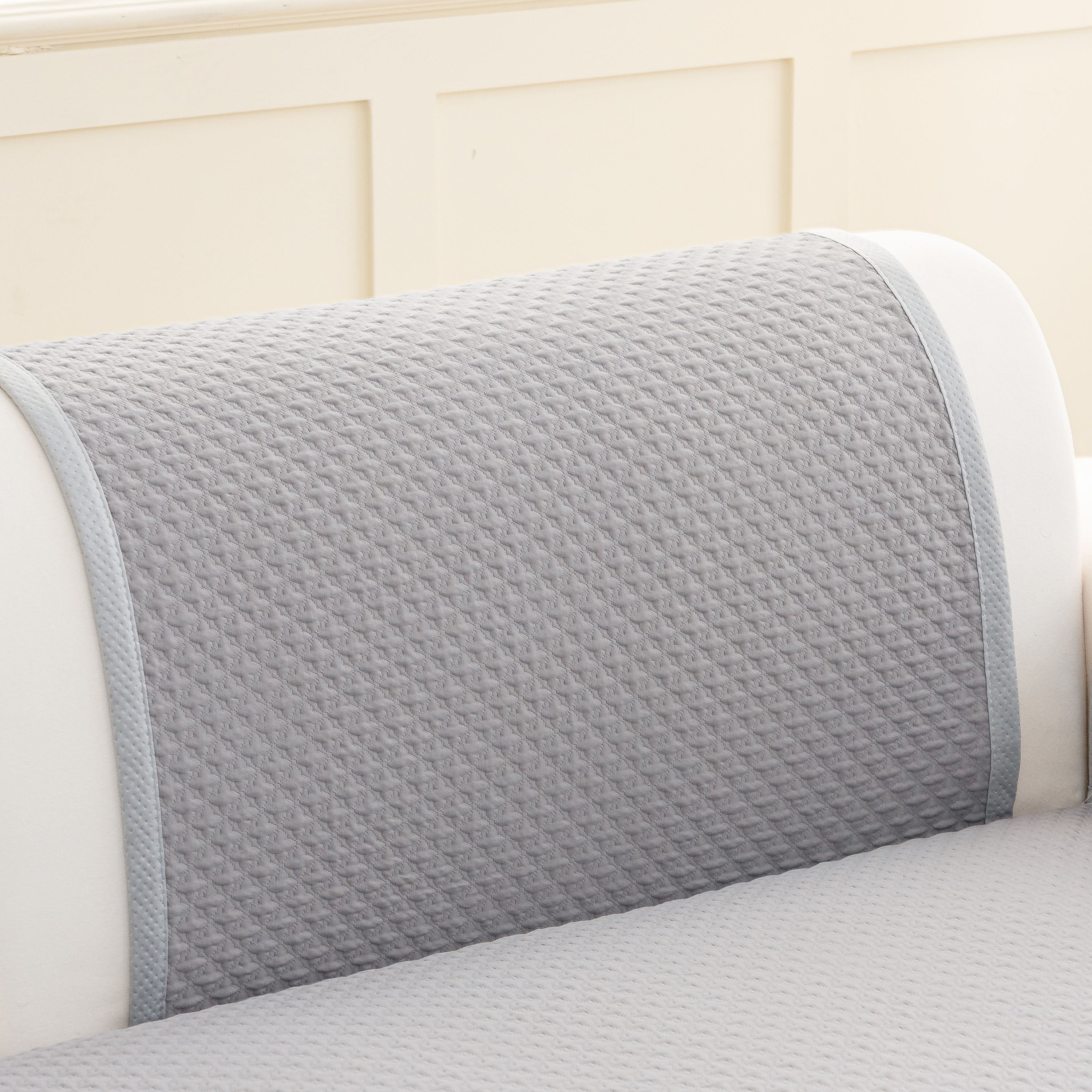 Non-Slip Diamond Quilted Sofa Cover, Separate Pieces Sectional Couch Protector