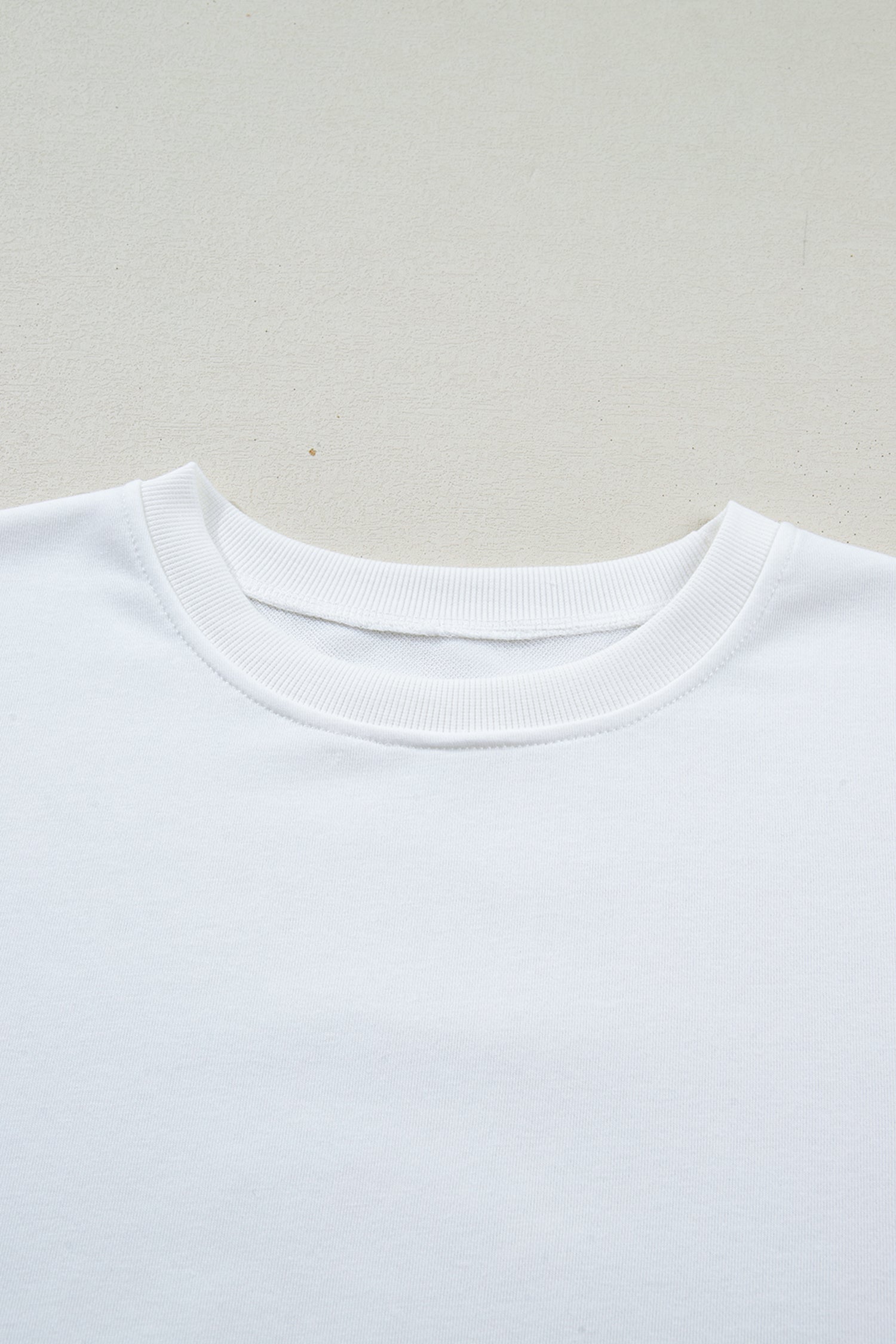 Solid Drop Shoulder Long Sleeve Top
