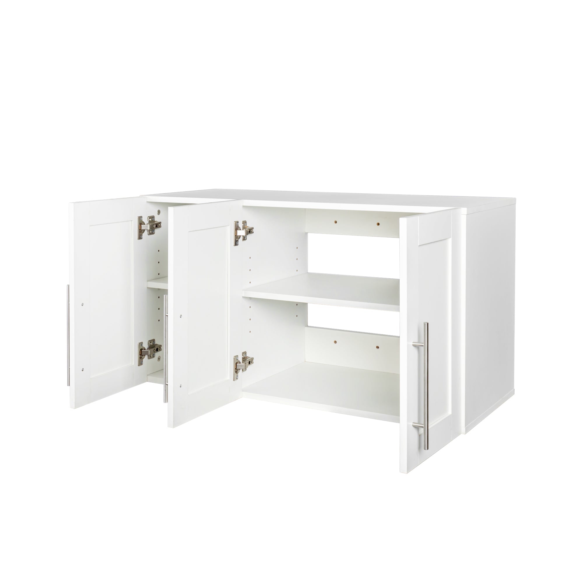 Stackable Wall Mounted Storage Cabinet, 15.75 'D x 35.43' W x 19.69 'H, White