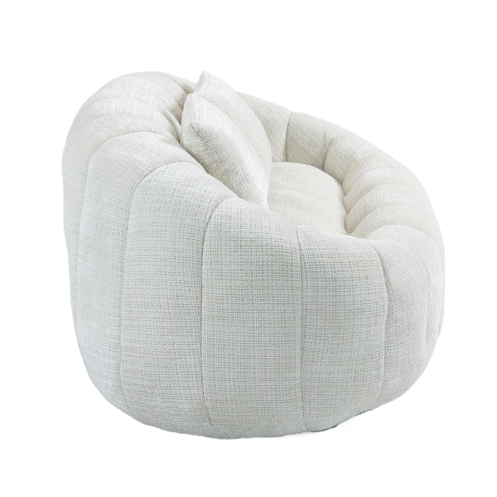 Bean Bag sofa Lazy Sofa Durable Comfort Lounger High Back Bean Bag Chair Couch for Adults and Kids, Indoor & Outdoor, Accent Floor Soft Lounge Chair  (Beige chenille)