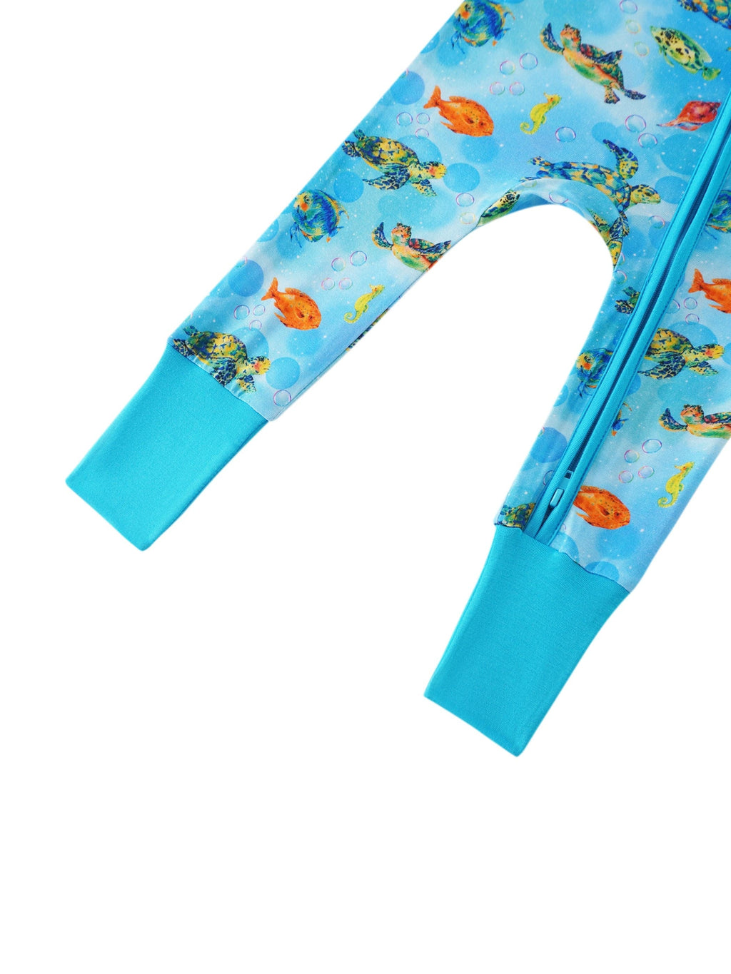 Posh TOT Sea Turtle Bamboo Baby Convertible Zippy Romper  CINCO DE MAYO PROMO - FINAL SALE