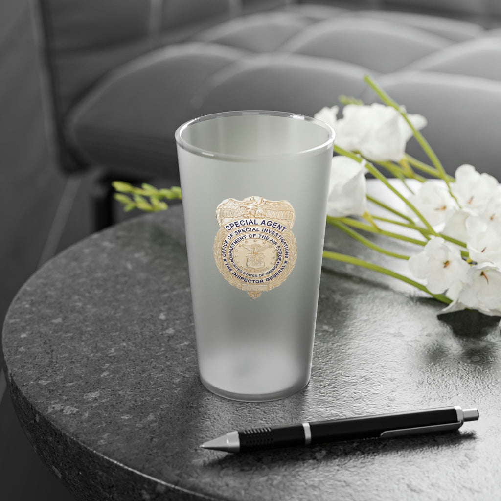 OSI Badge Frosted Pint Glass, 16oz