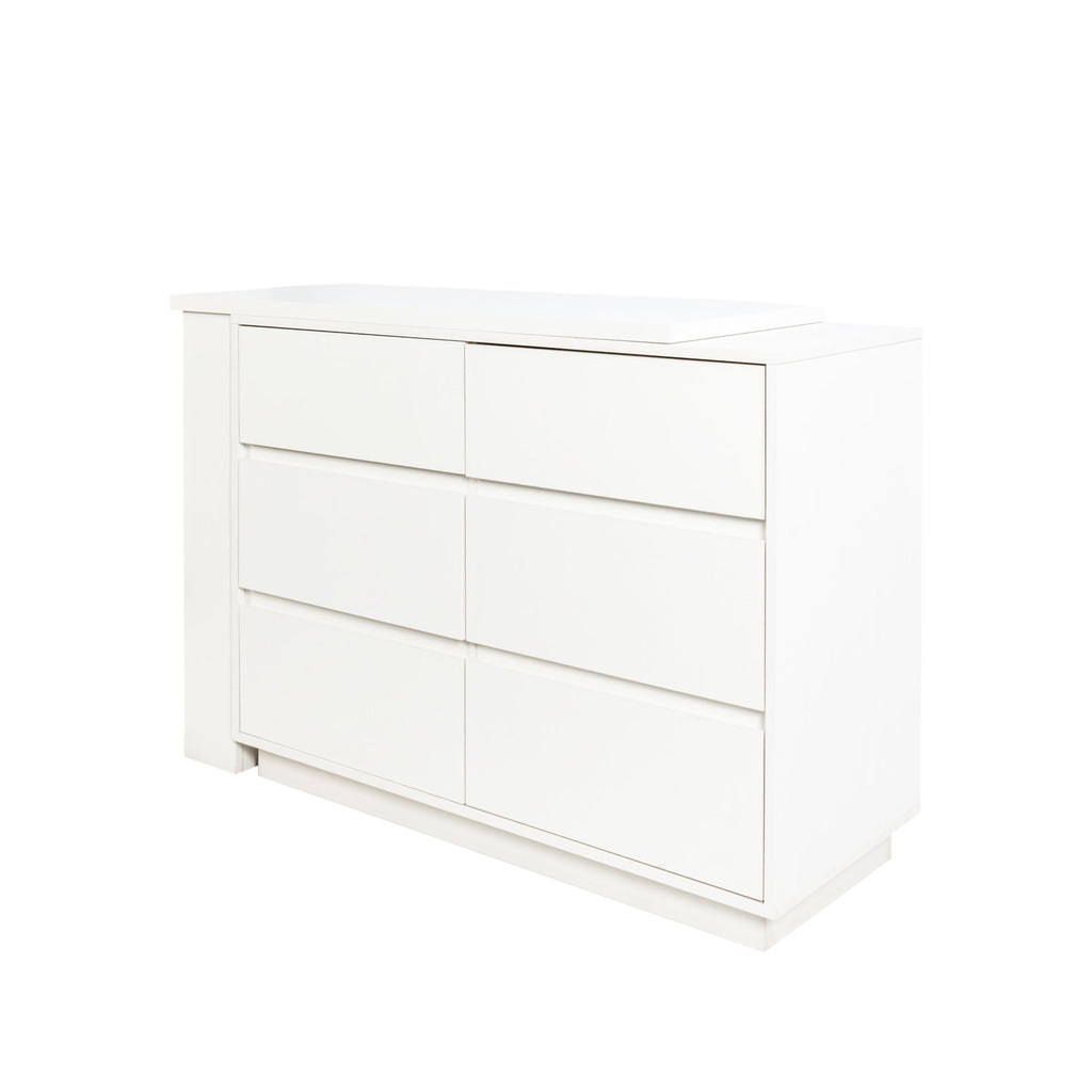 L Shaped Computer Desk with Drawers, Modern Corner Home Office Desk with Reversible Storage Cabinet, Long Study Writing Desk Workstation for Home Office