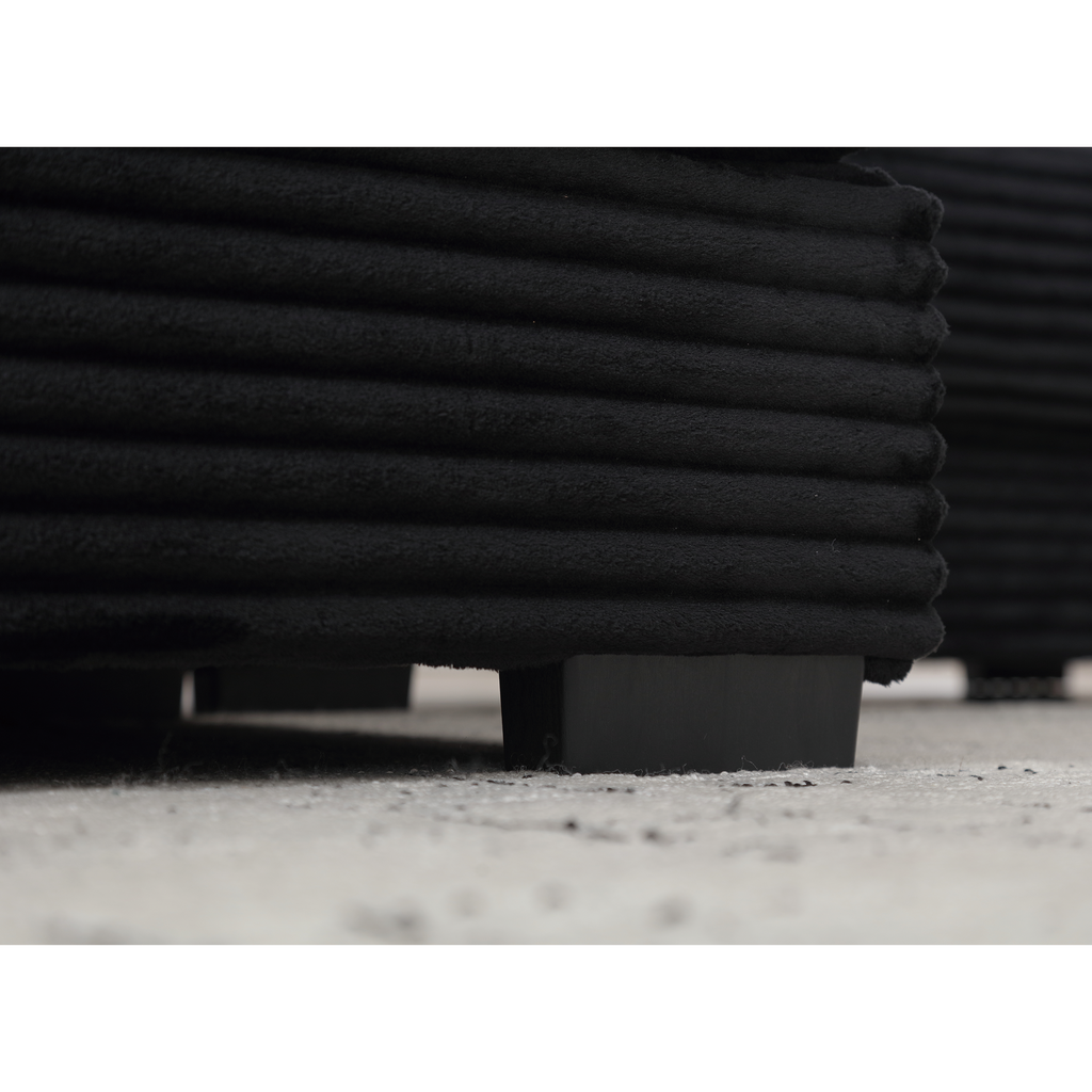 [NEW ARRIVED] [VIDEO PROVIDED] Oversized Two-Piece  Couches,  L Shaped Sofa, Corduroy, Left Chaise Daybed,with Armrests,Eight Throw Pillows,Corner Sofa,Easy To Assemble, Black