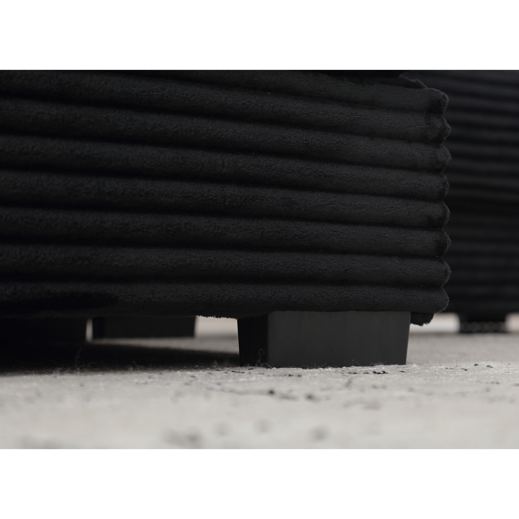 [NEW ARRIVED] [VIDEO PROVIDED] Oversized Two-Piece  Couches,  L Shaped Sofa, Corduroy, Left Chaise Daybed,with Armrests,Eight Throw Pillows,Corner Sofa,Easy To Assemble, Black