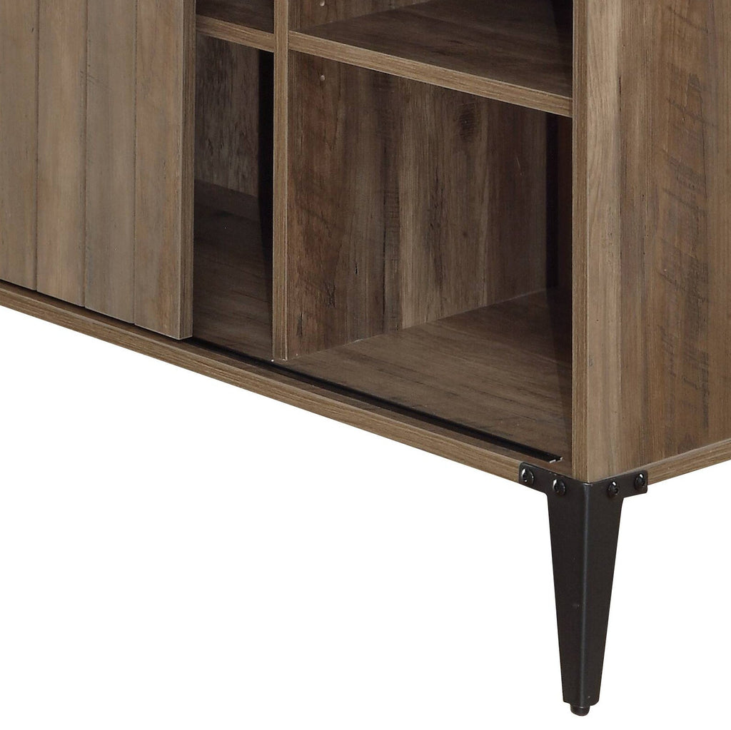 Zakwani 48' Gray Oak & Black Finish Writing Desk