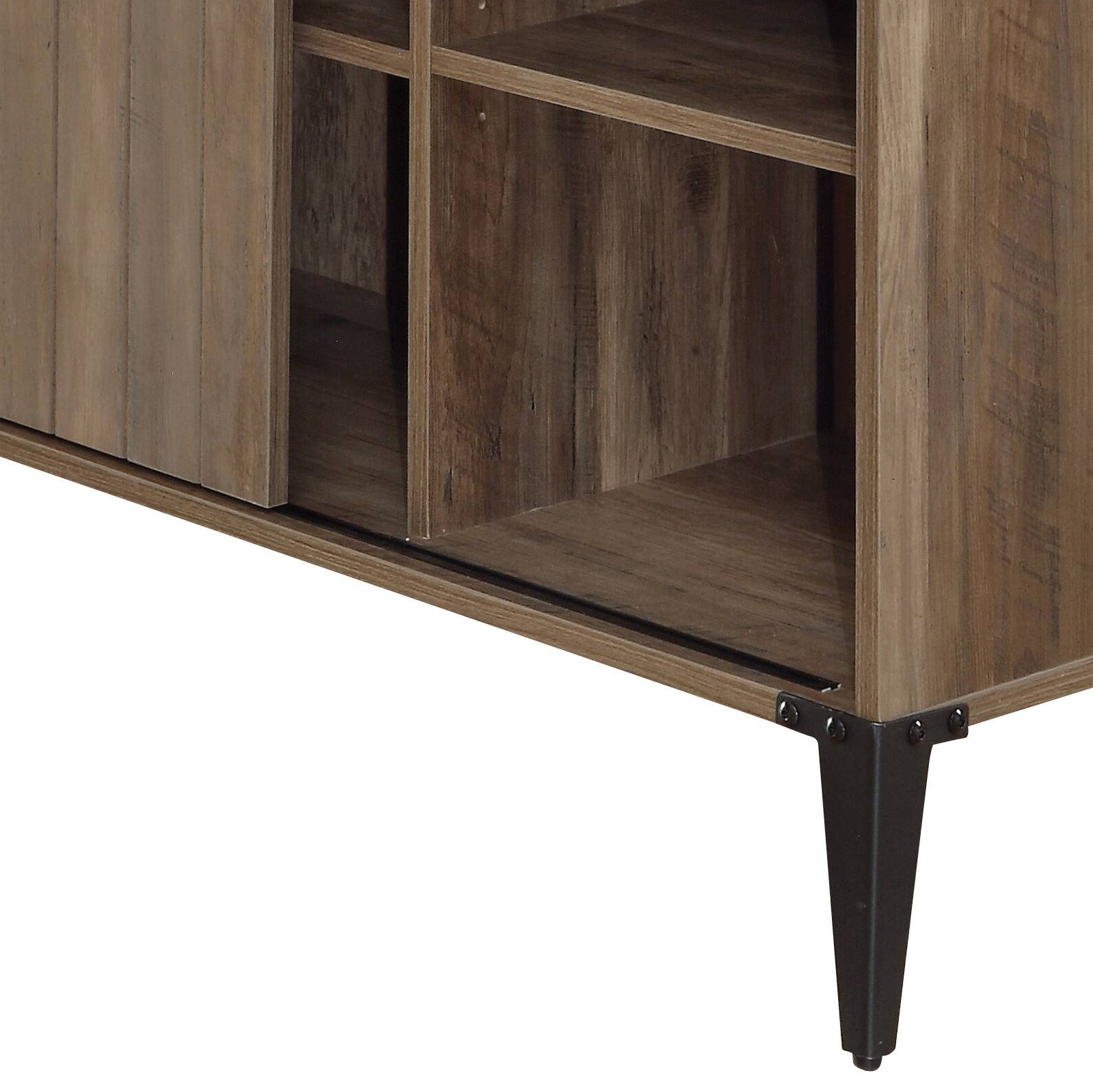 Zakwani 48' Gray Oak & Black Finish Writing Desk
