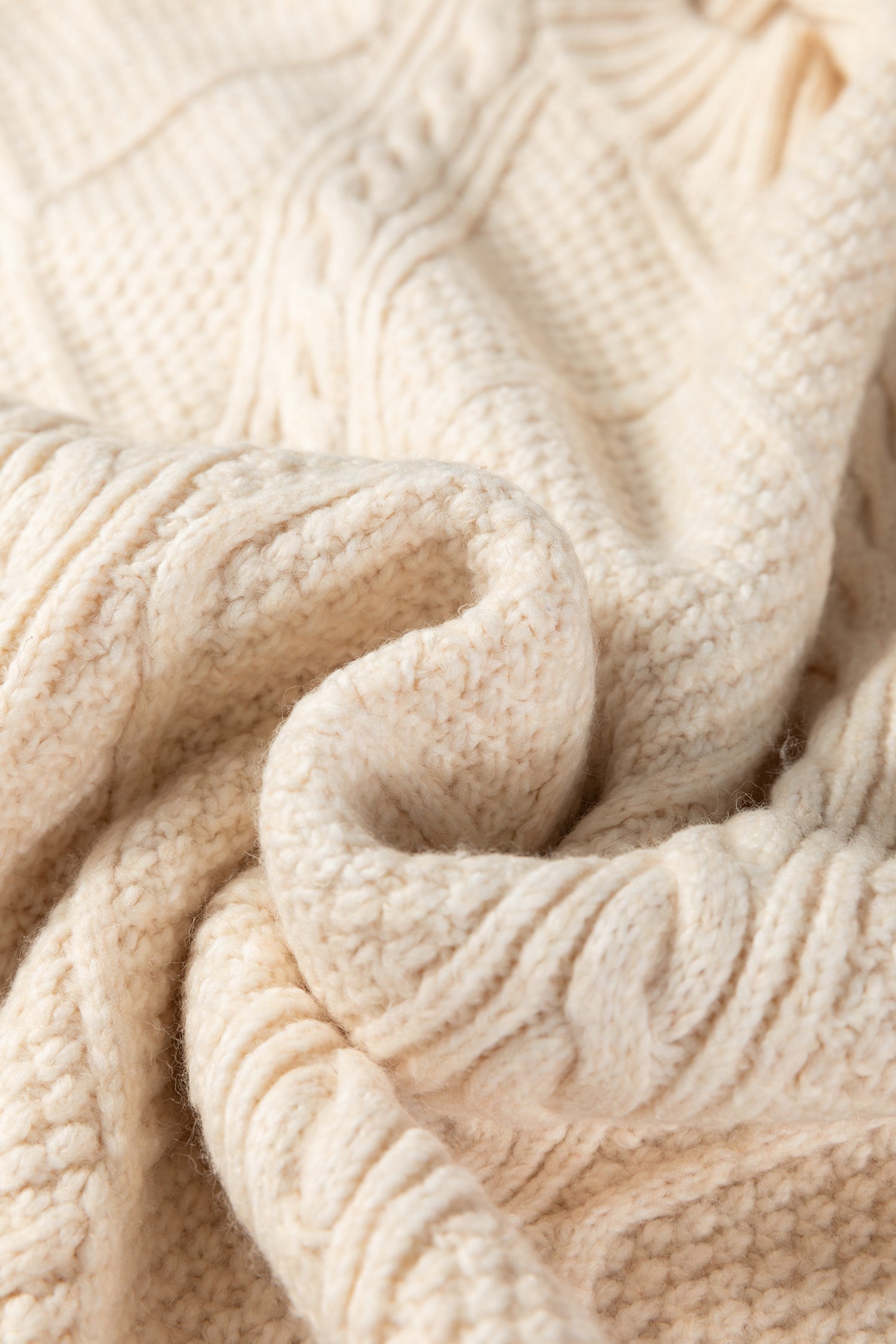 Cable Knit Drop Shoulder Sweater Dress