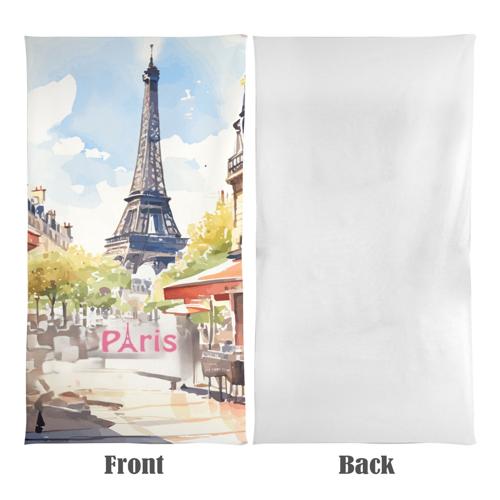 Paris France Eiffel Tower Beach Towel - 31" x 71" (Made in USA)