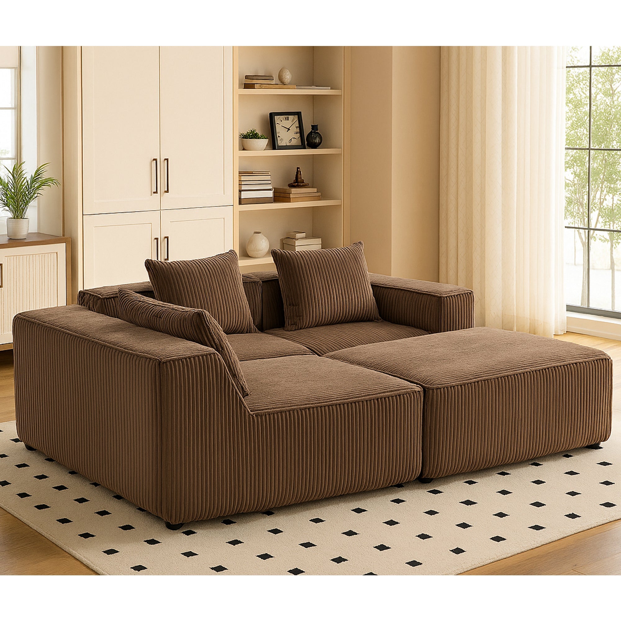 Multi person modular compression sofa that can be freely combined-33005-4
