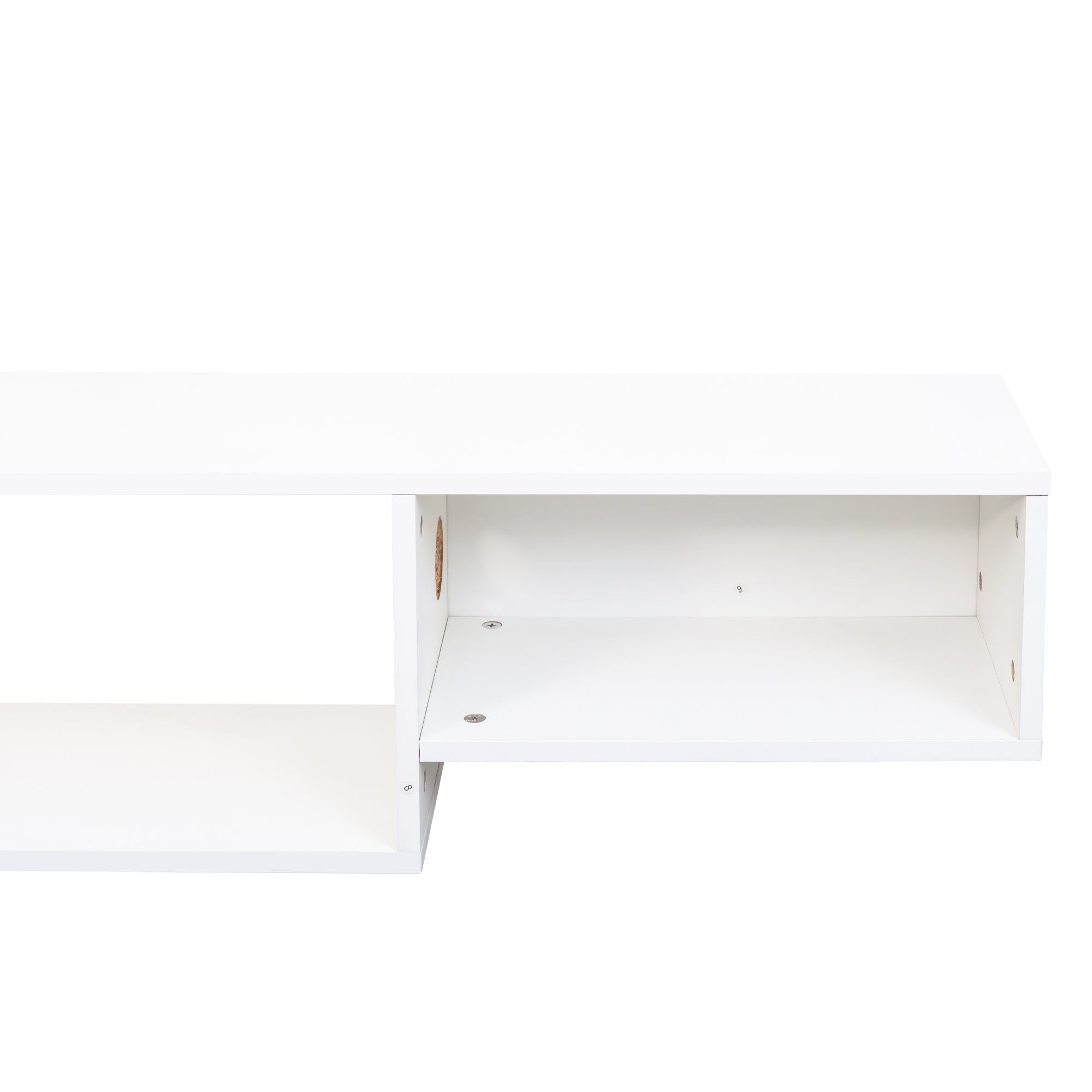 65.35in Wall Mounted Floating  TV Stand with 20 Color LEDs and Charging Station