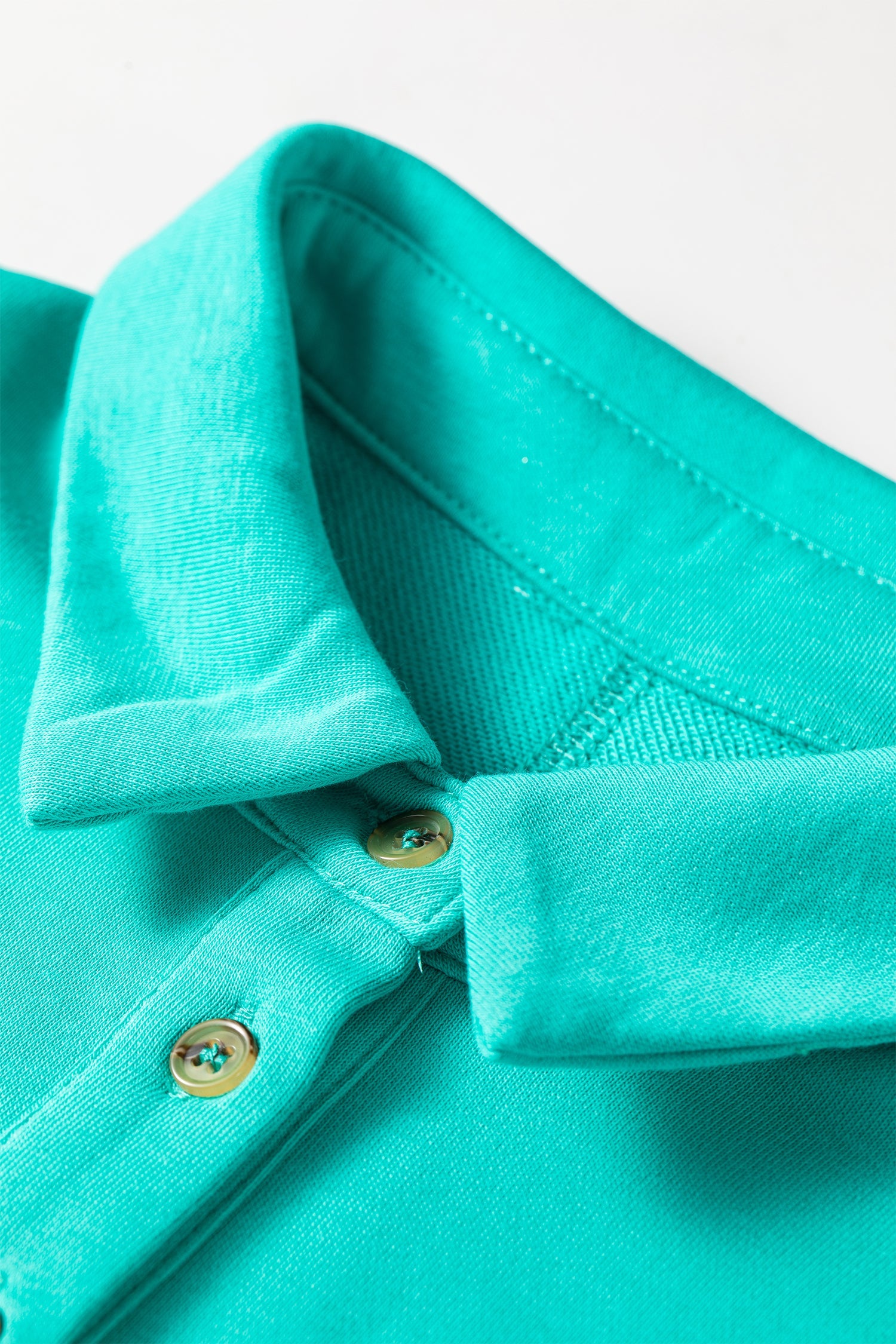 Solid Polo Collar Short Sleeve T-Shirt Dress