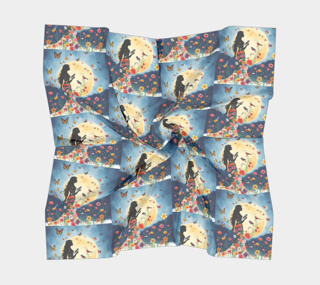 Woman in the Moonlight Square Scarf