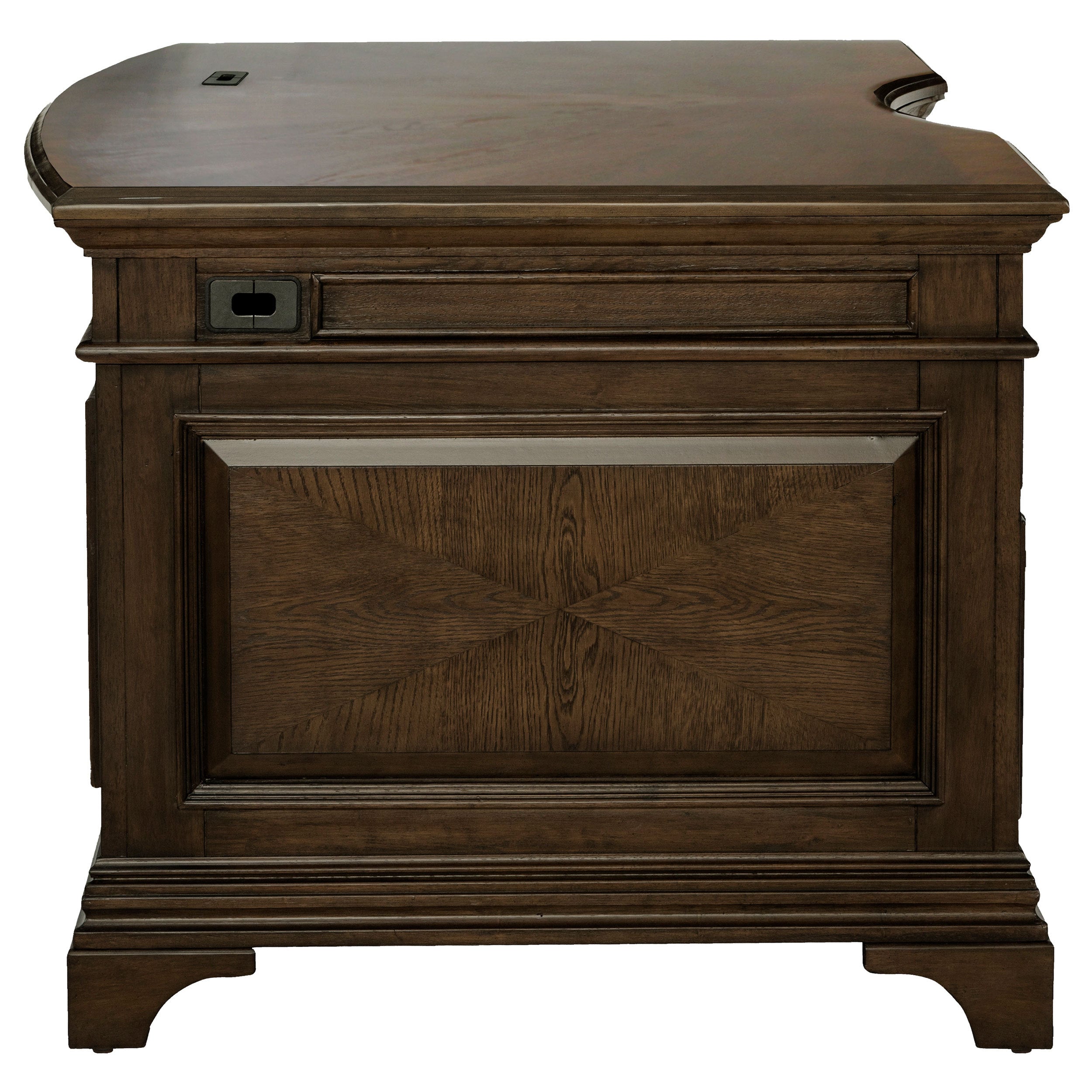 Stigham Burnished Oak 7-drawer Executive Desk