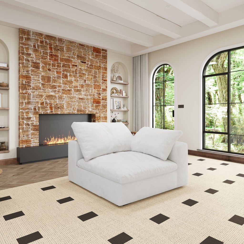 Large size modular cloud sofa 8 seater down sofa bed apartment living room sofa 8seater Assmble Need