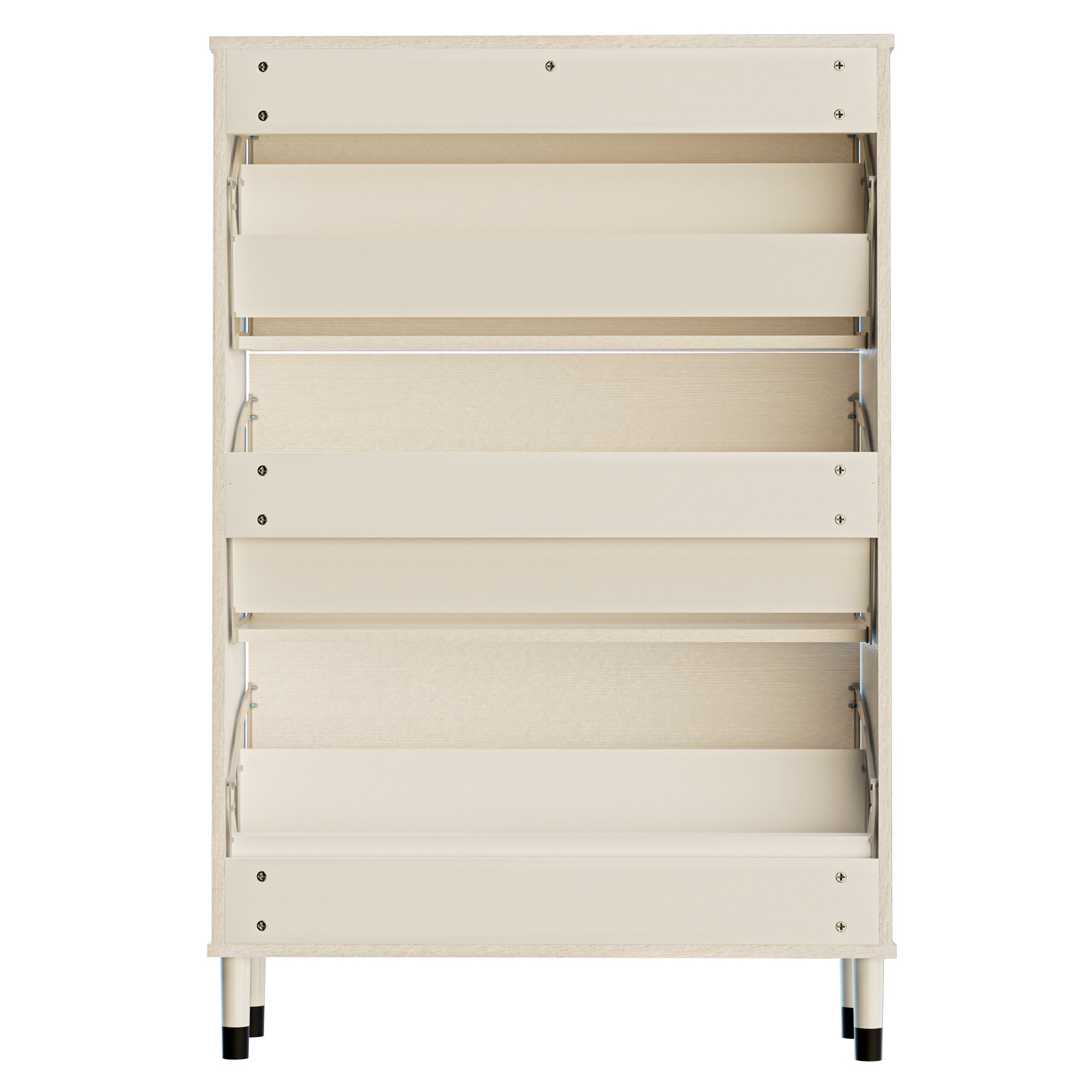 Shoes Storage Cabinet for Entryway,Narrow Shoe Rack Cabinet,Shoe Cabinet with 3 Flip Drawers, Freestanding Shoe Organizer with Legs,Slim entry storage manager with large storage capacity