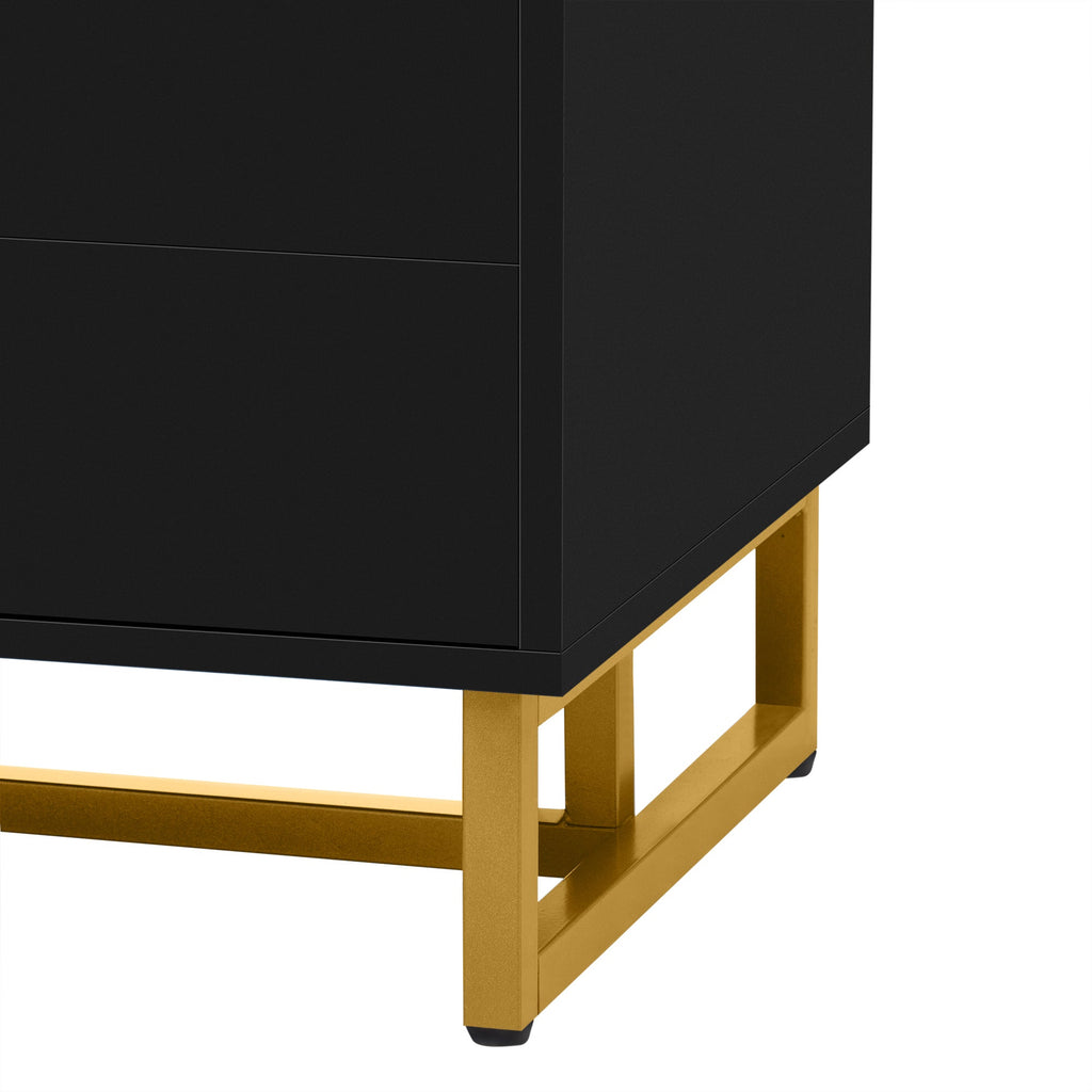 U-Can TV Stand for 65+ Inch TV, Entertainment Center TV Media Console Table, Modern TV Stand with Storage, TV Console Cabinet Furniture for Living Room