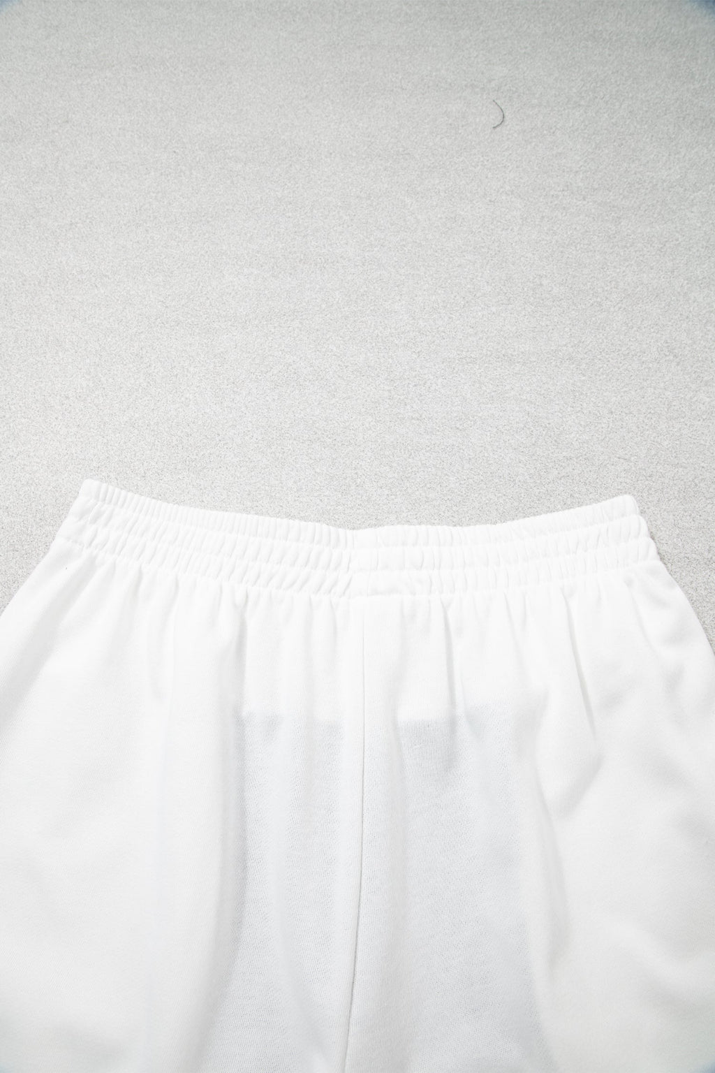 Stripe Colorblock Reverse Seam Top and Shorts Set