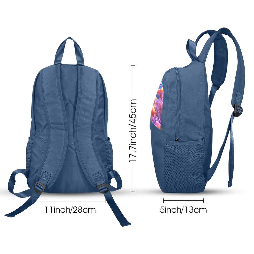 Blue Fish Casual Backpack | Upper Part Printing