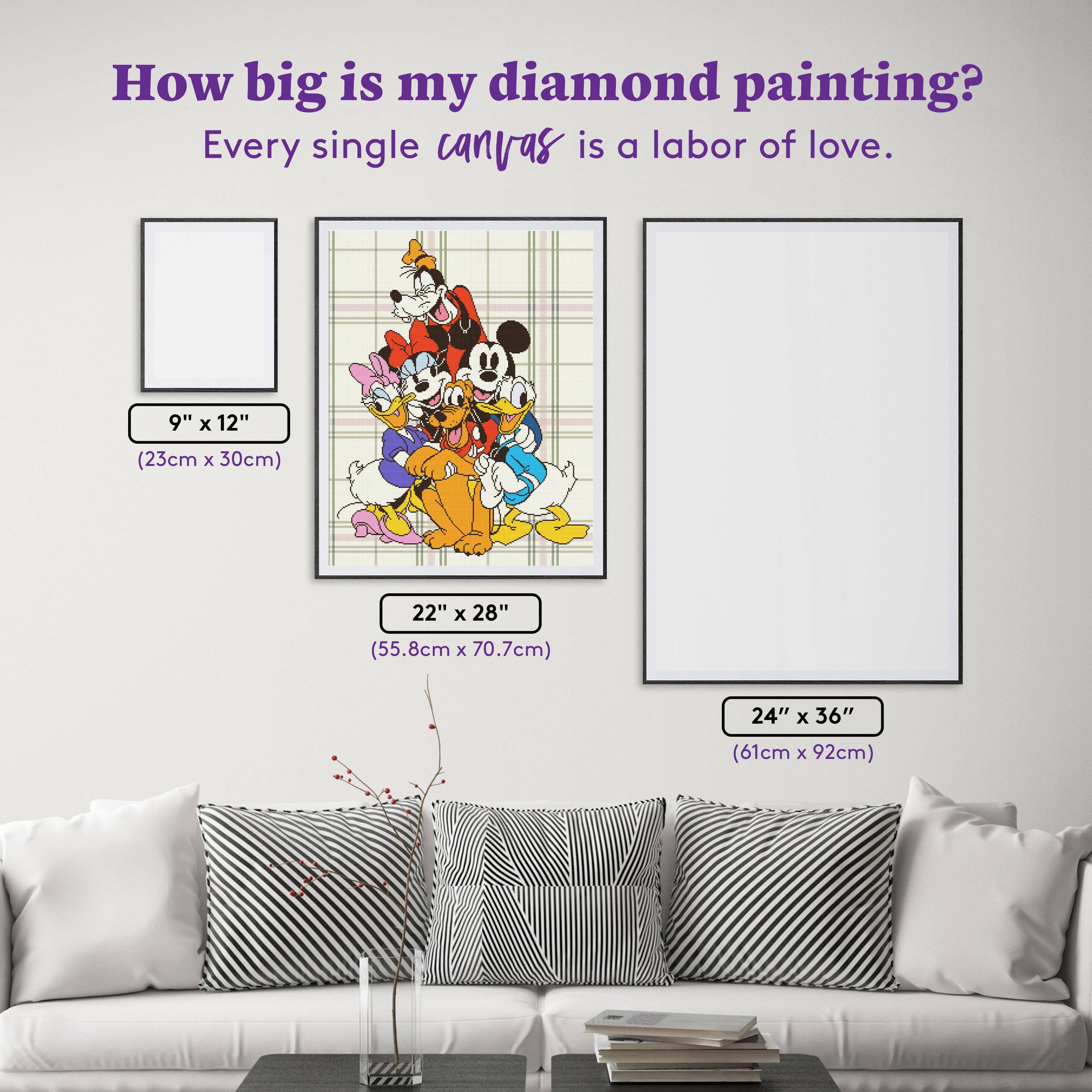 Diamond Art Club – True Pals Licensed Disney Diamond Painting (Square Drill, 22" x 28")