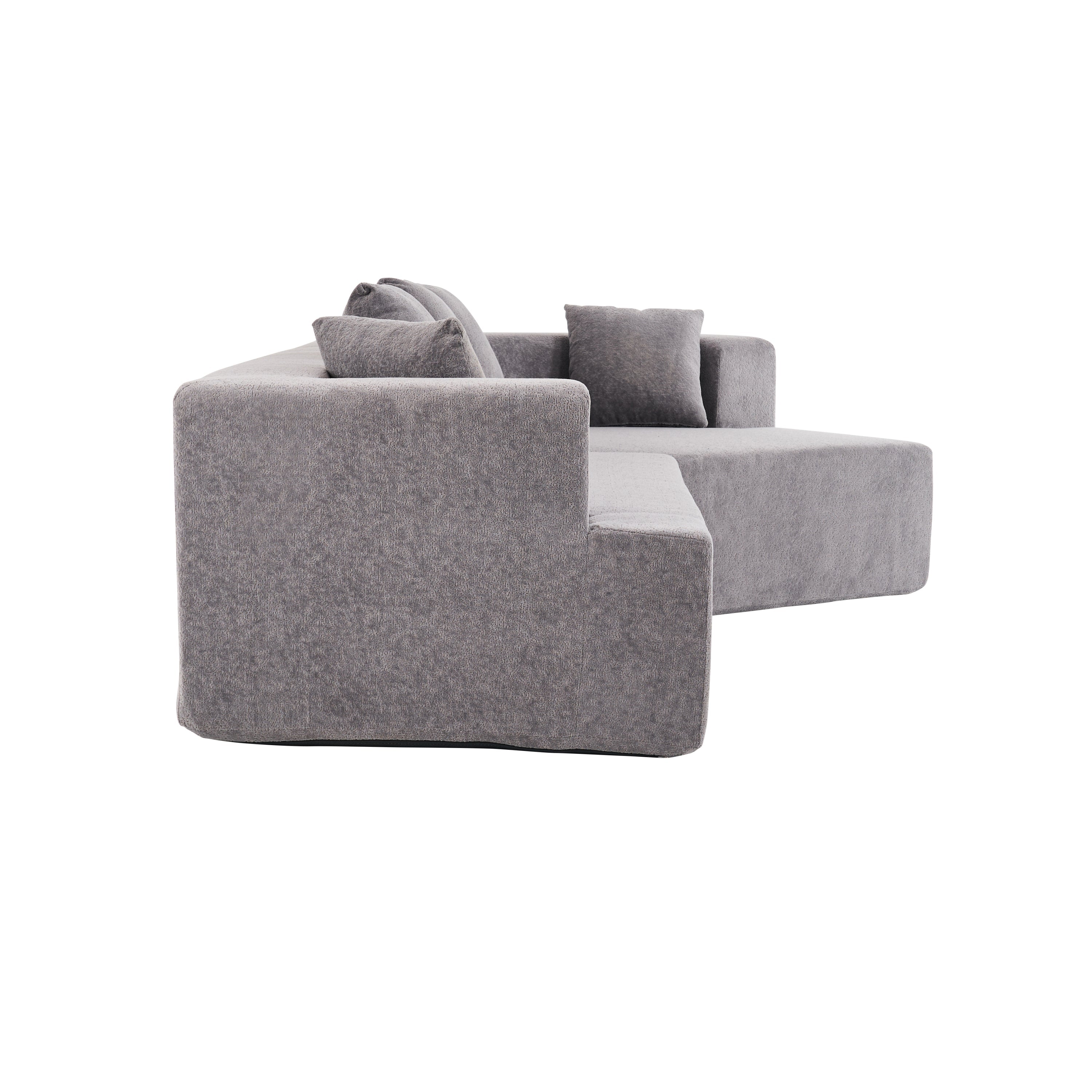 Memory Foam Couch, No Installation & Easy to Transport, Deep Seat Modern Sofa with Chenille Fabric, Couch for Living Room, Bedroom, Apartment, Home Office