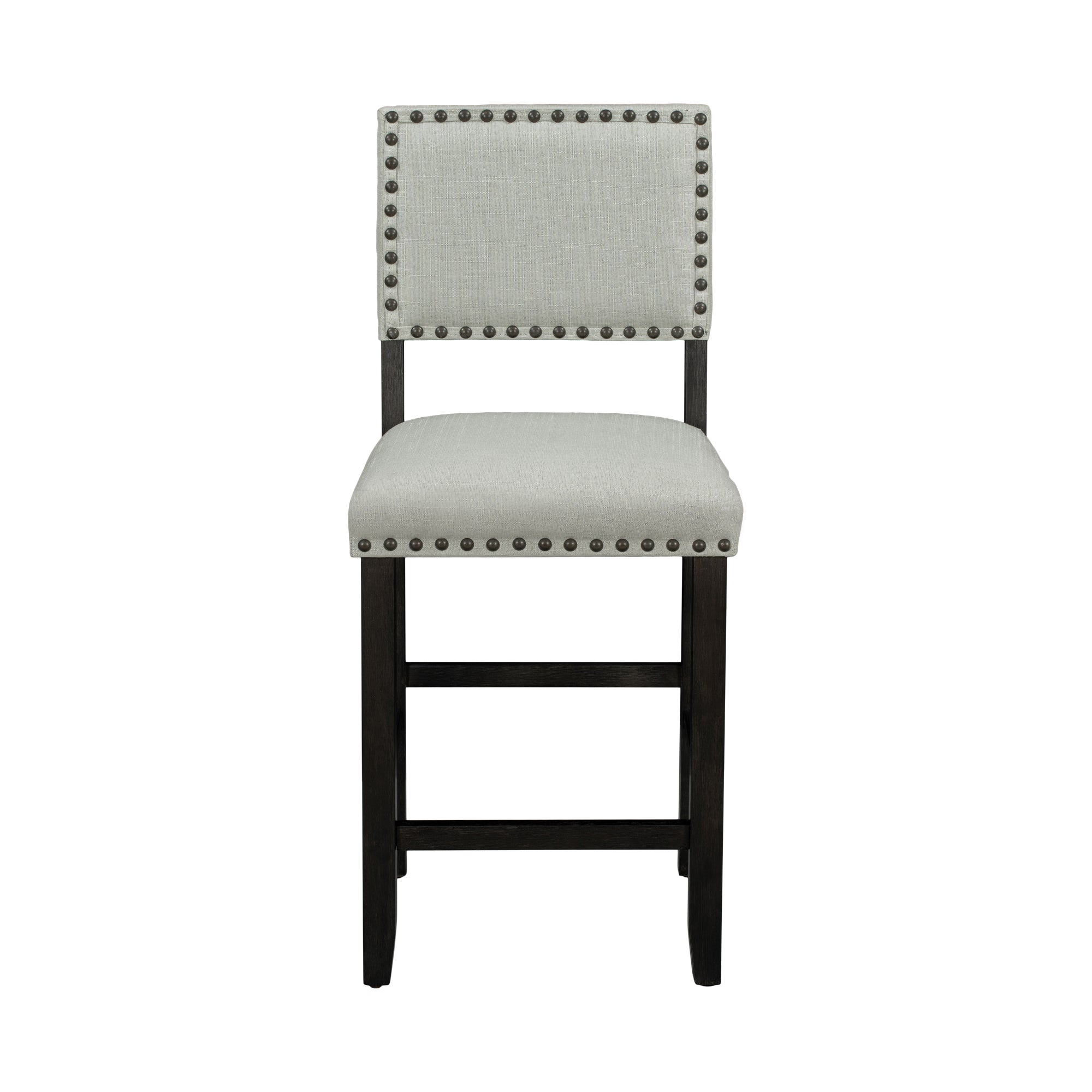 TREXM Classic Elegant 5-Piece Counter Height Dining Set with Table and 4 Chairs in Espresso and Beige