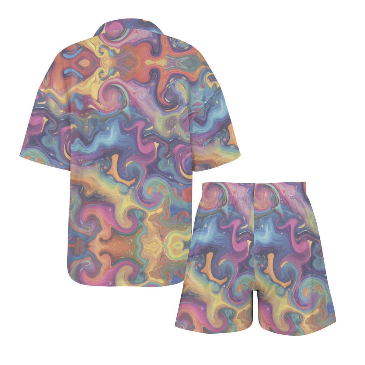 Hippie Soul Psychedelic 2 Piece Pajama Shorts Set