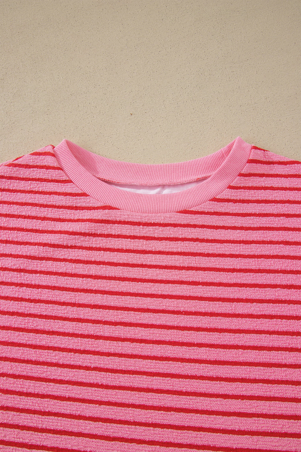 Stripe Side Split Tee & Drawstring Shorts Set