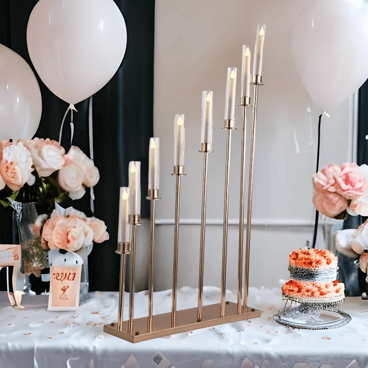 8-Arm Candelabra Wedding Centerpiece 2-Pack
