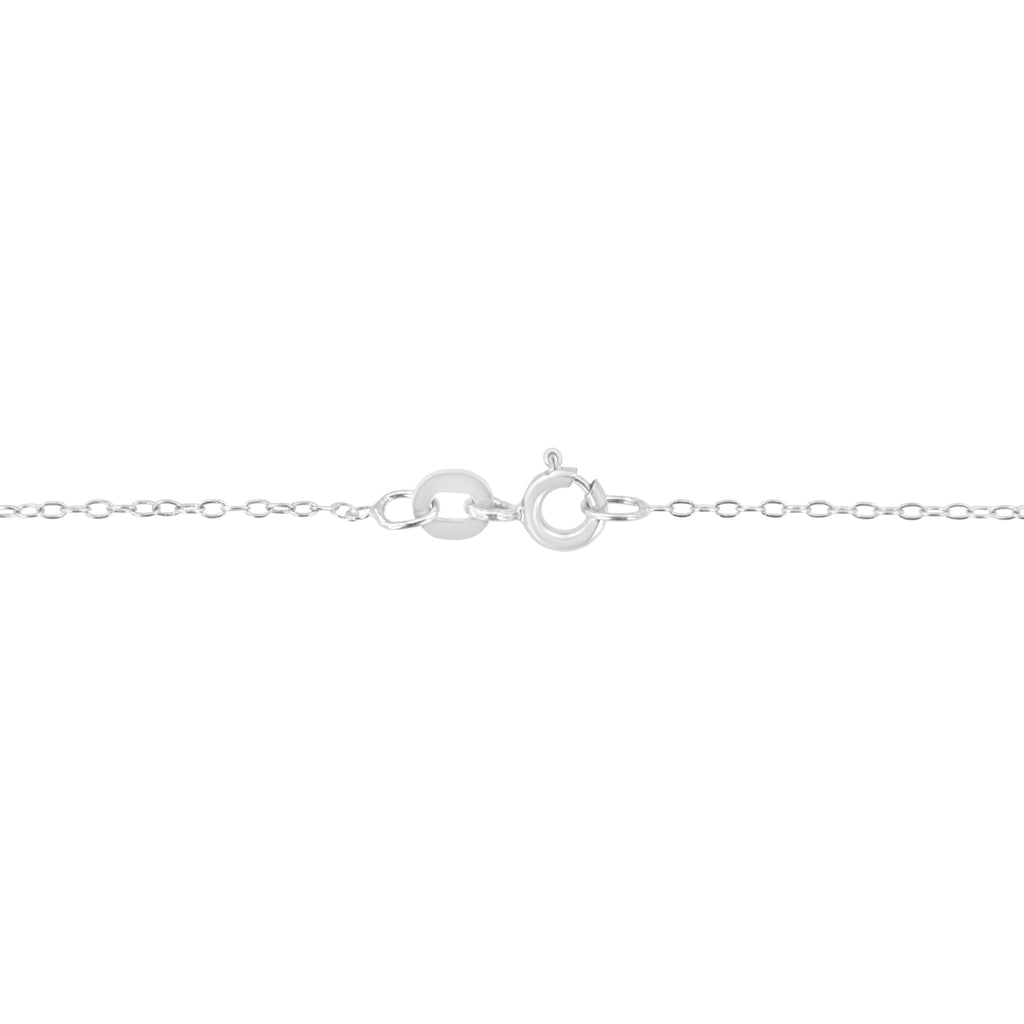 10K White Gold 1/3 Cttw Round-Cut Diamond Bezel 18" Pendant Necklace (J-K Color, I1-I2 Clarity)