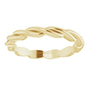 10K Yellow Woven-Design Band Size 5