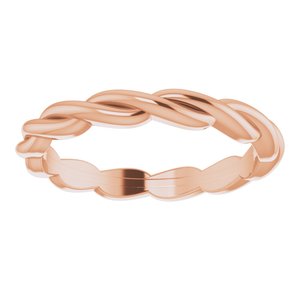 18K Rose Woven-Design Band Size 5