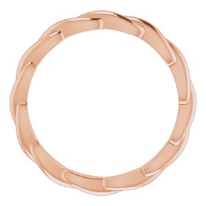 10K Rose Woven-Design Band Size 5.5