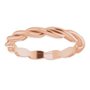 10K Rose Woven-Design Band Size 5.5