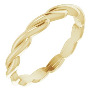 10K Yellow Woven-Design Band Size 6