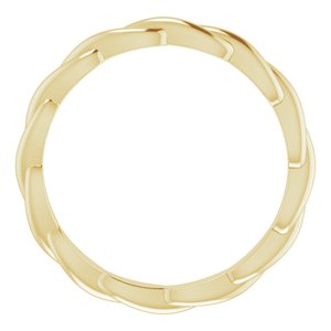18K Yellow Woven-Design Band Size 6.5