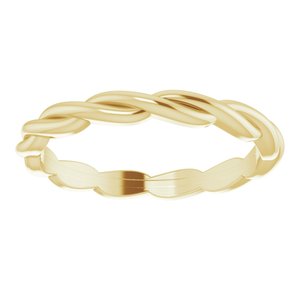 14K Yellow Woven-Design Band Size 7.5