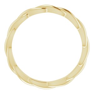 10K Yellow Woven-Design Band Size 8