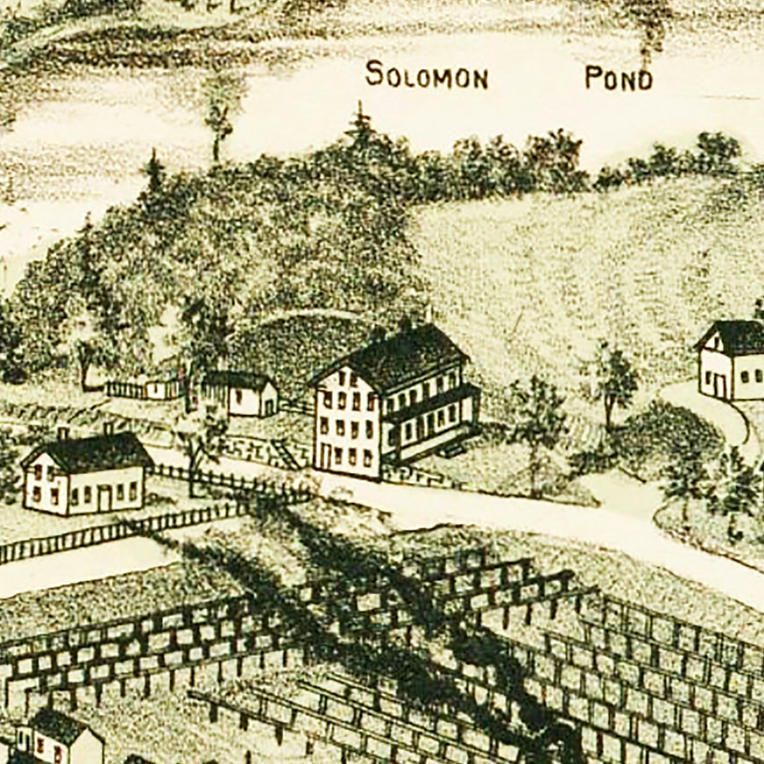 Vintage Map of Chapinville, Massachusetts 1887