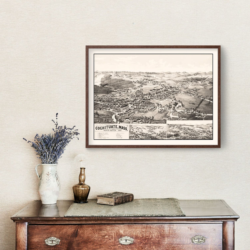 Vintage Map of Cochituate, Massachusetts 1887