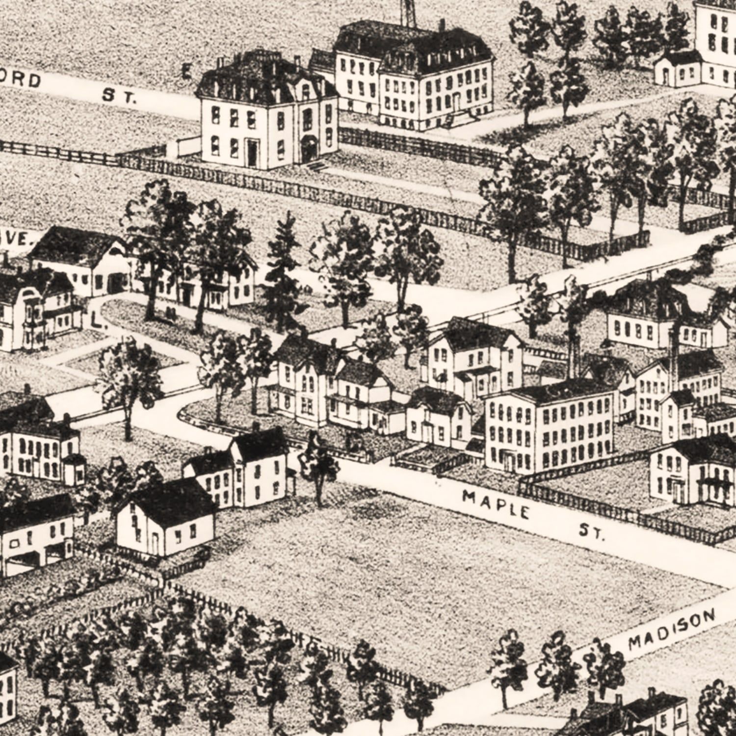 Vintage Map of Cochituate, Massachusetts 1887