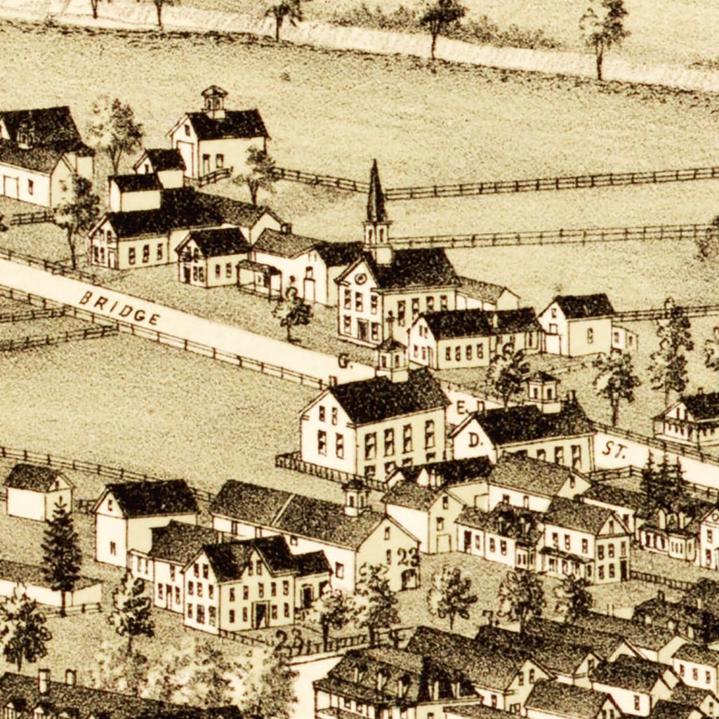 Vintage Map of Colebrook, New Hampshire 1887