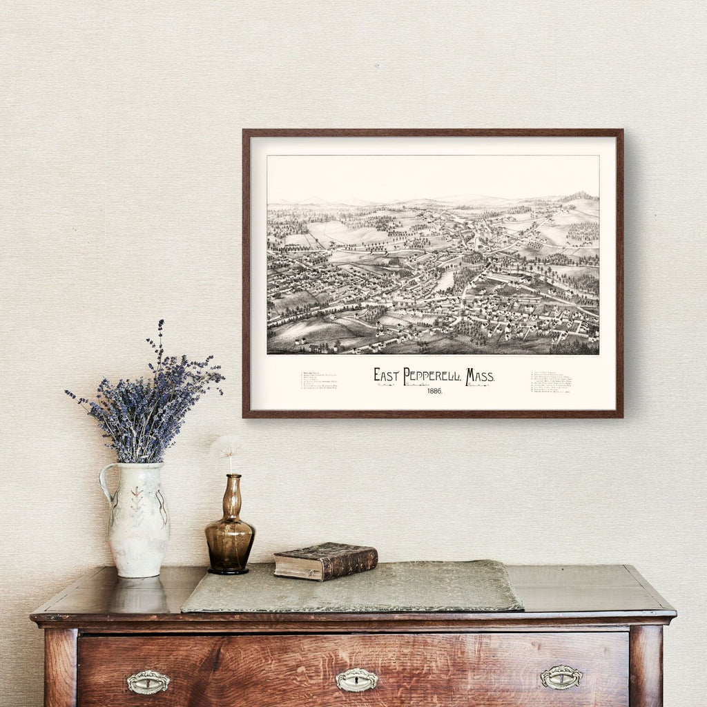 Vintage Map of East Pepperell, Massachusetts 1886