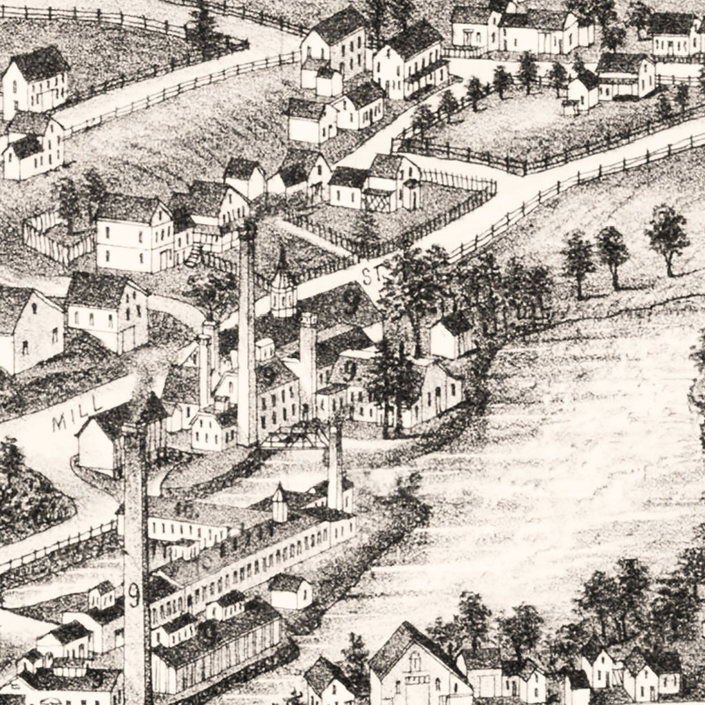 Vintage Map of East Pepperell, Massachusetts 1886