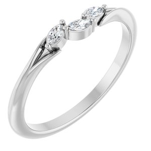Sterling Silver 1/10 CTW Natural Diamond Ring