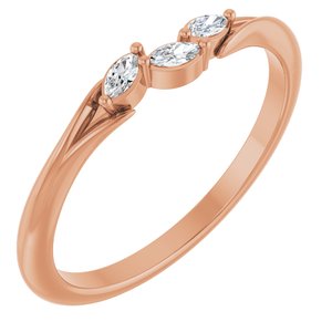 14K Rose 1/10 CTW Natural Diamond Ring