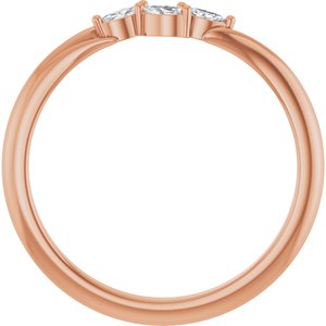 14K Rose 1/10 CTW Natural Diamond Ring