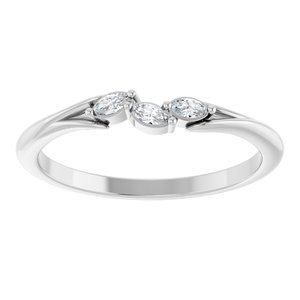 14K White 1/10 CTW Natural Diamond Ring