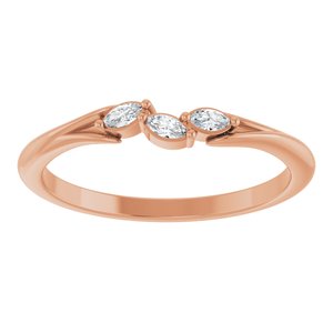 14K Rose 1/10 CTW Natural Diamond Ring